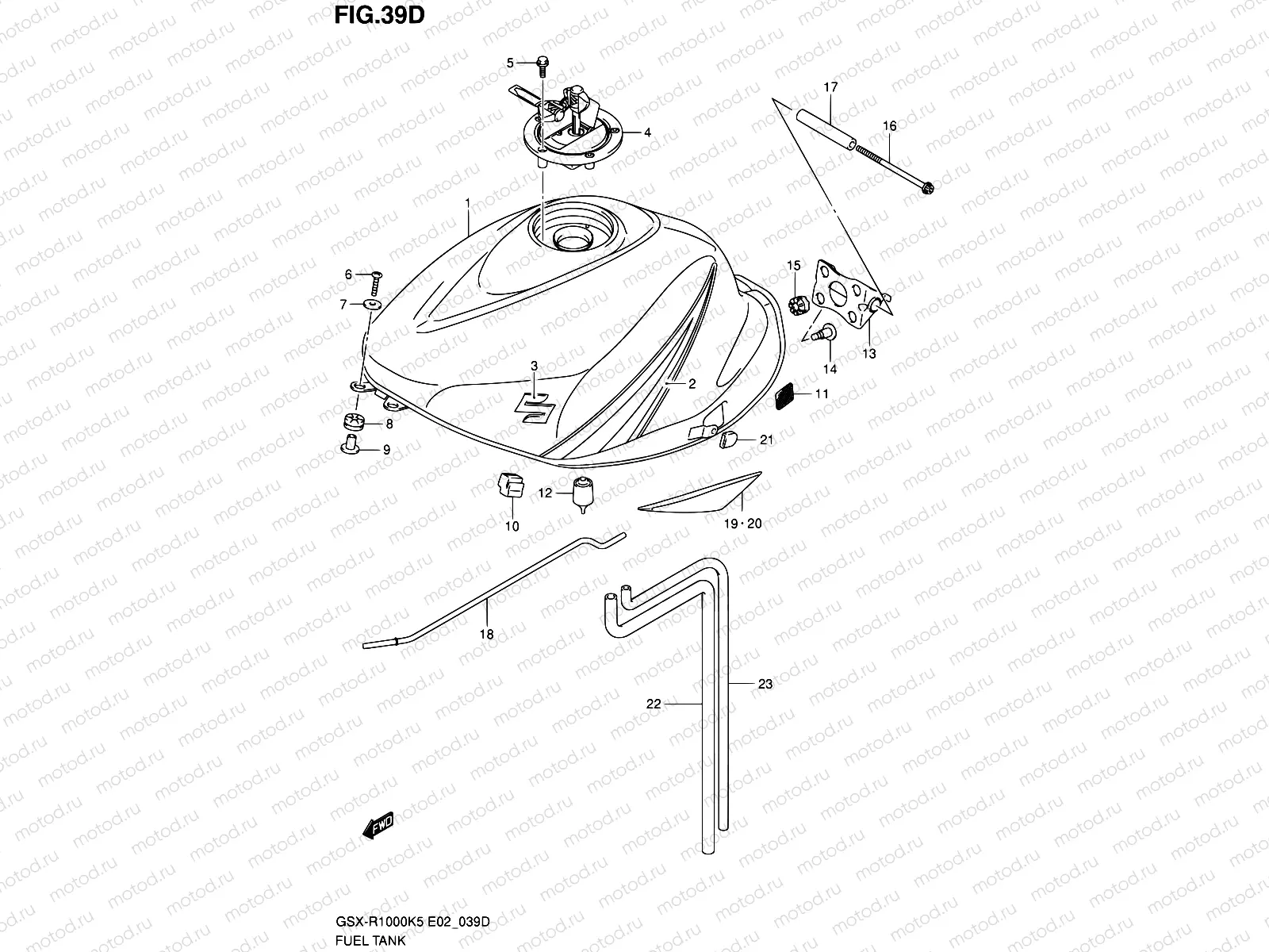 39D - FUEL TANK (GSX-R1000U2K6 E19)
