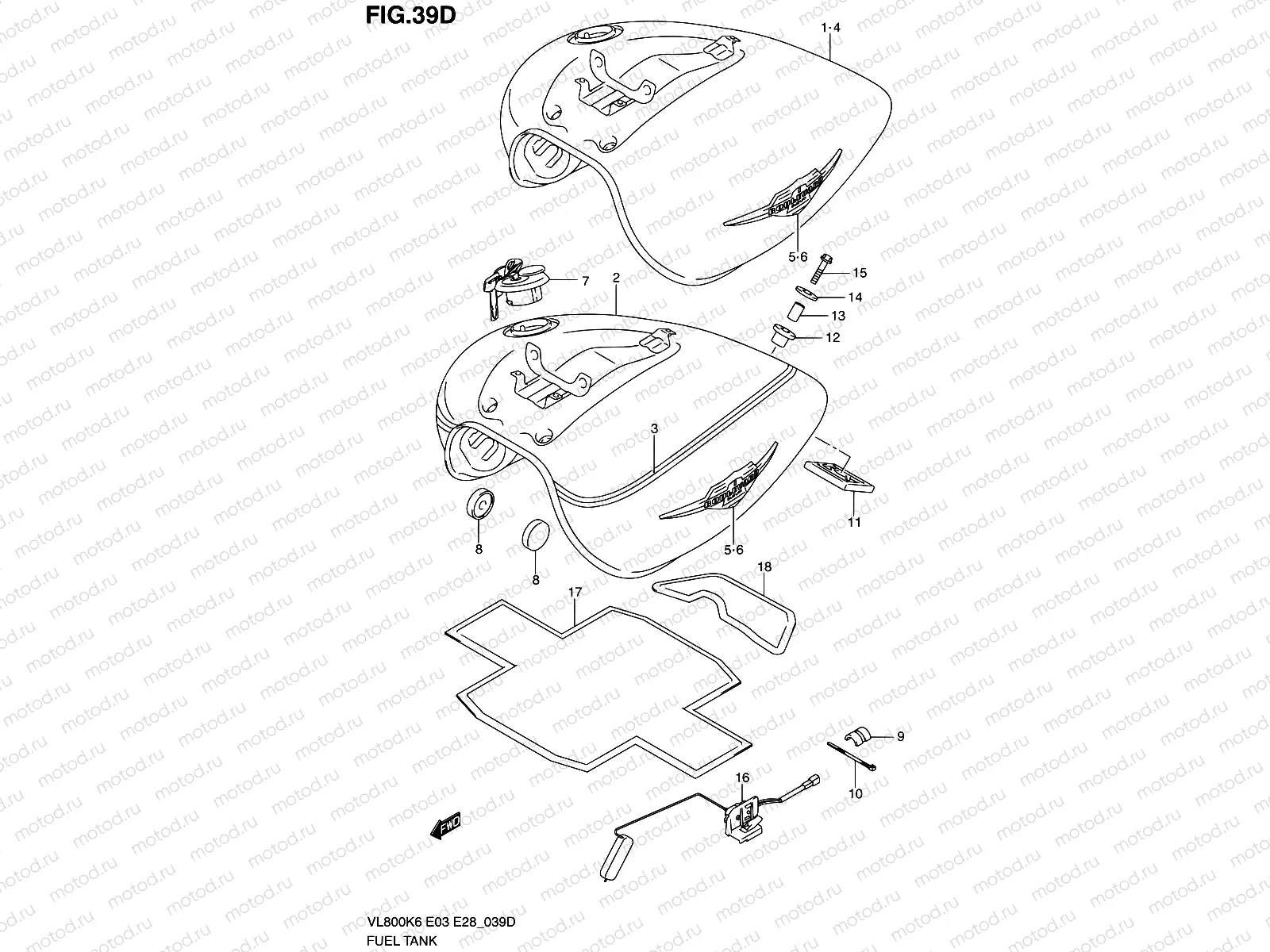 39D - FUEL TANK (MODEL L0)