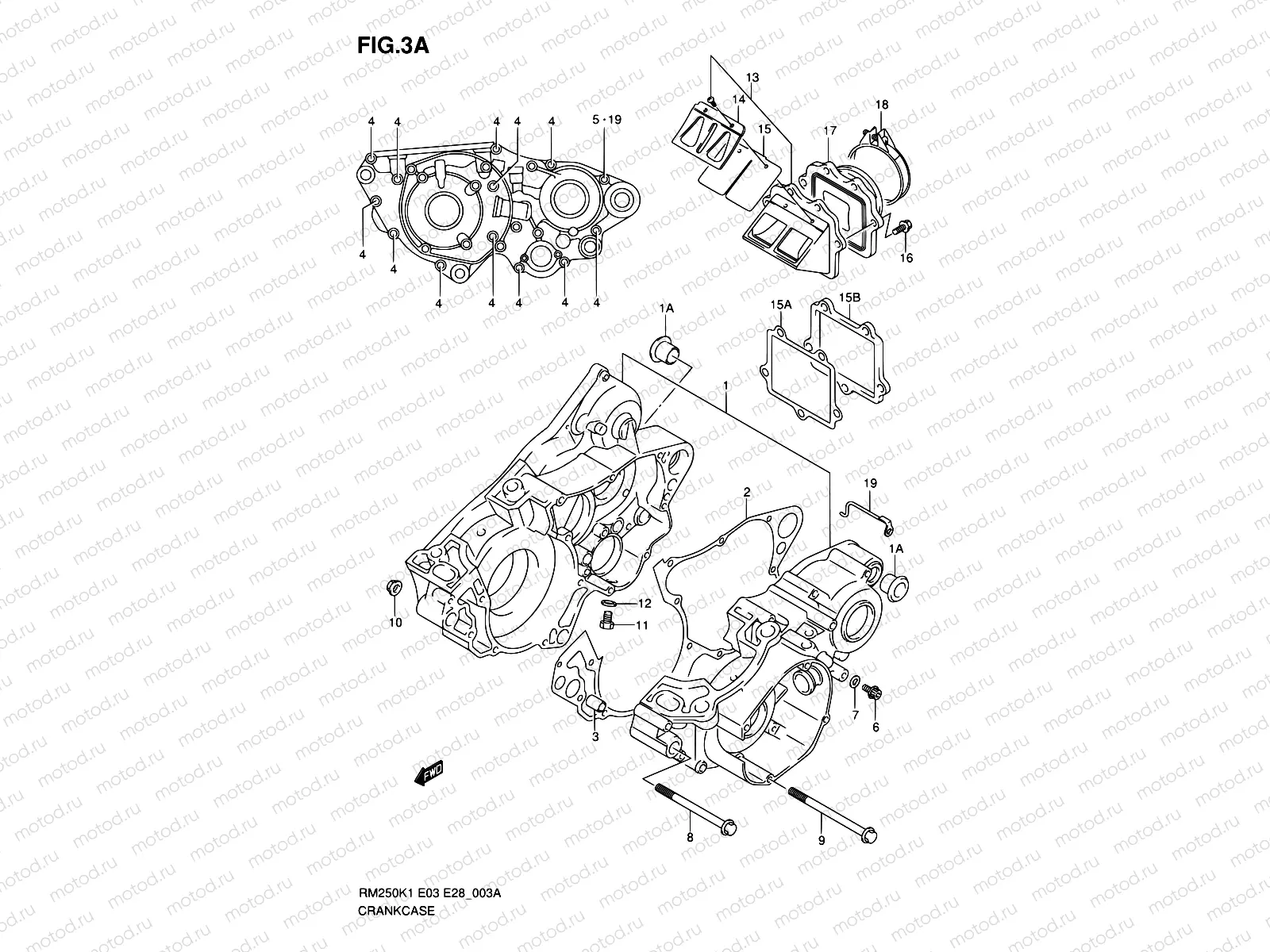 3A - CRANKCASE (MODEL K3/K4/K5/K6)