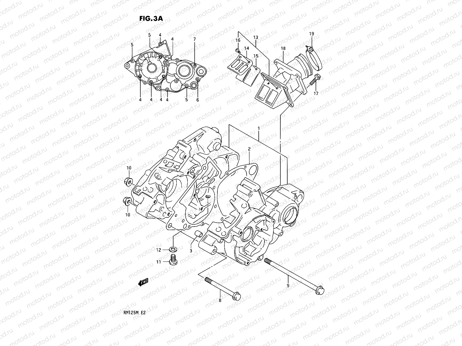 3A - CRANKCASE (MODEL L/M)