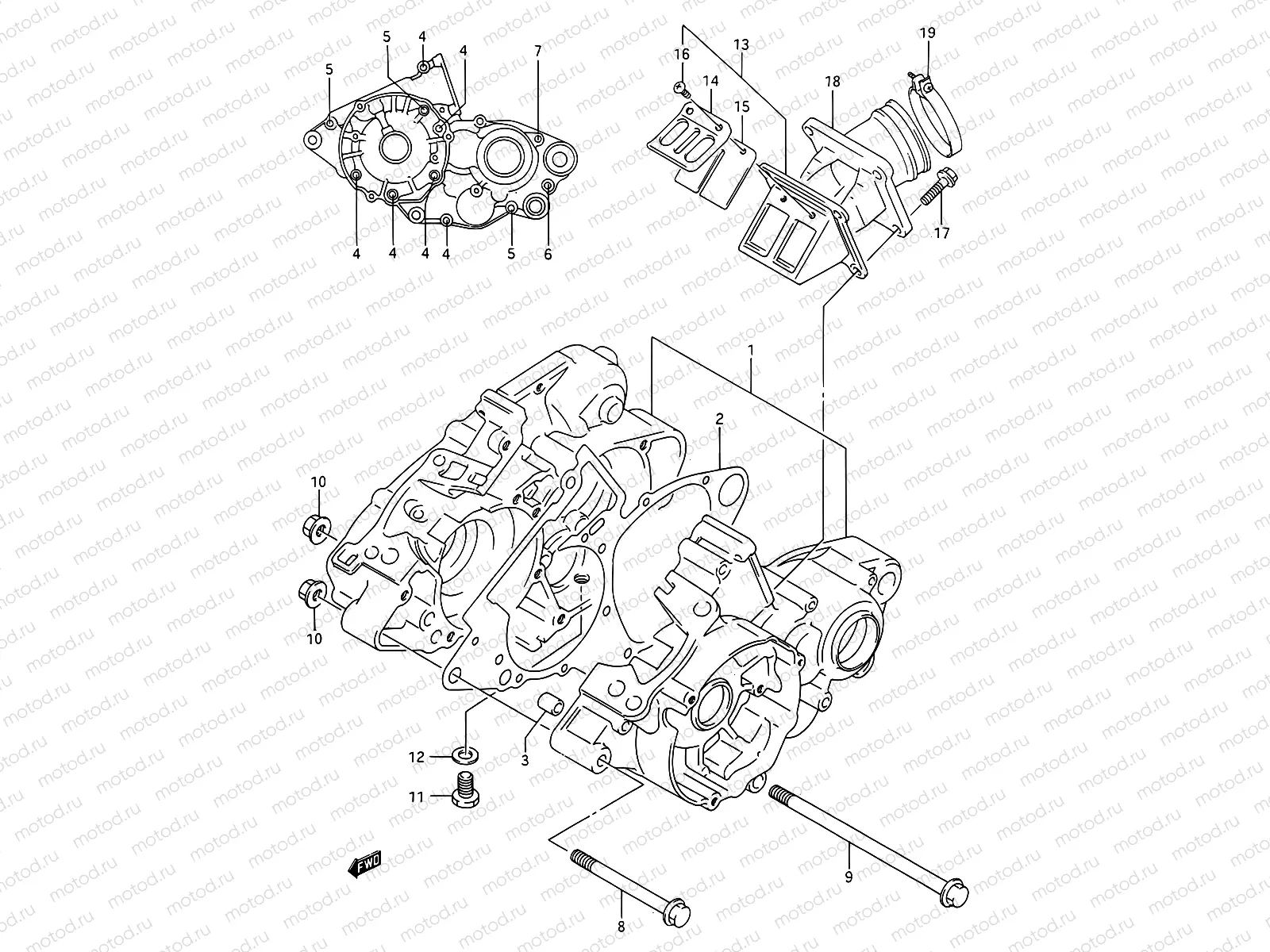 3A - CRANKCASE (MODEL L/M)