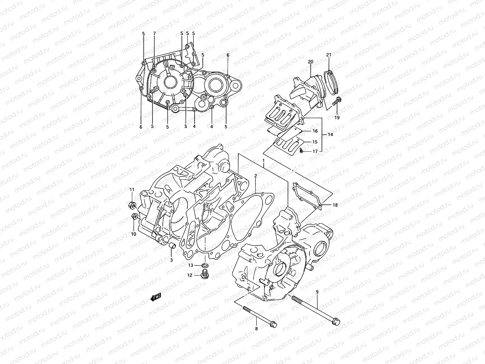 3A - CRANKCASE (MODEL R/S)