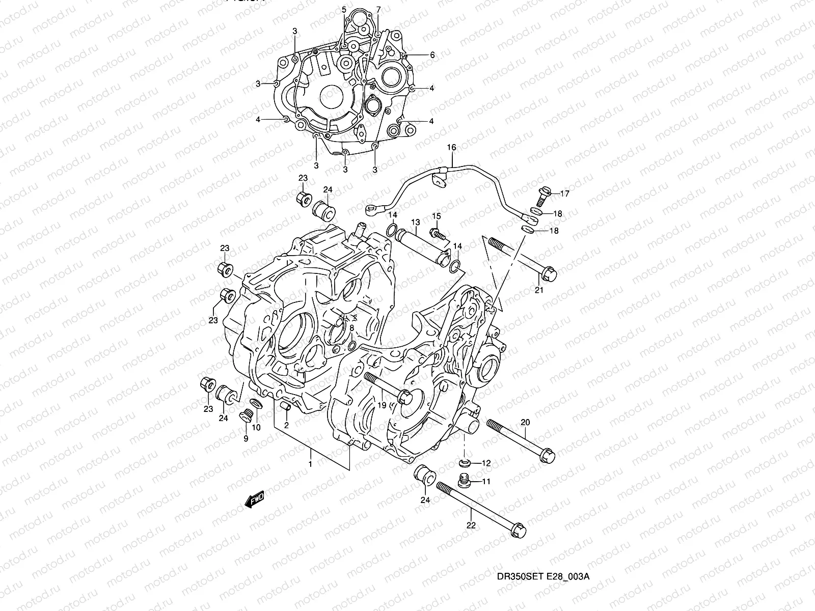 3A - CRANKCASE (MODEL R/S/T)