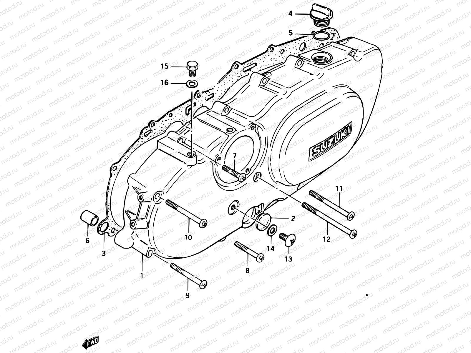 4 - CRANKCASE COVER (LH)