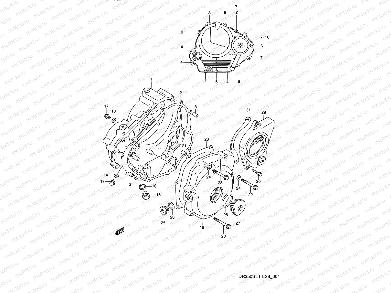 4 - CRANKCASE COVER (MODEL L/M/N/P)