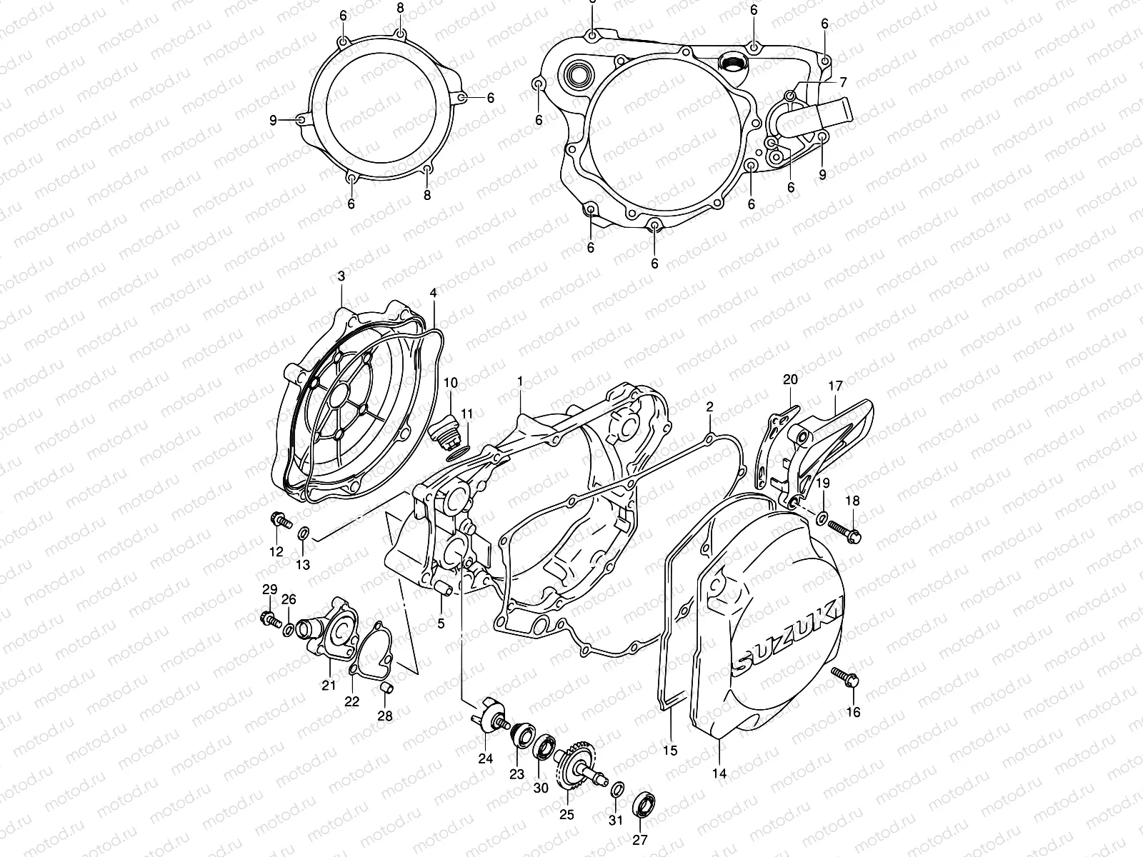 4 - CRANKCASE COVER-WATER PUMP