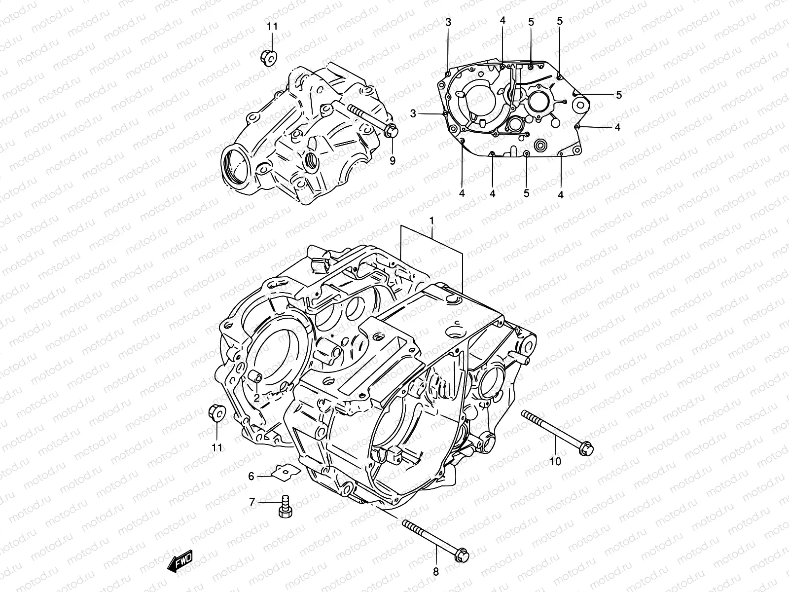 4 - CRANKCASE (GS125Z)