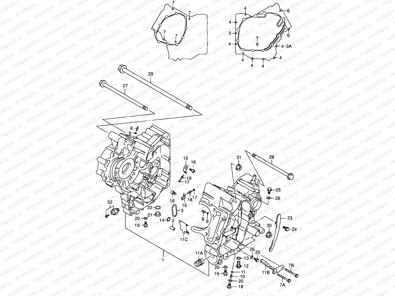 4 - CRANKCASE (MODEL X/Y)