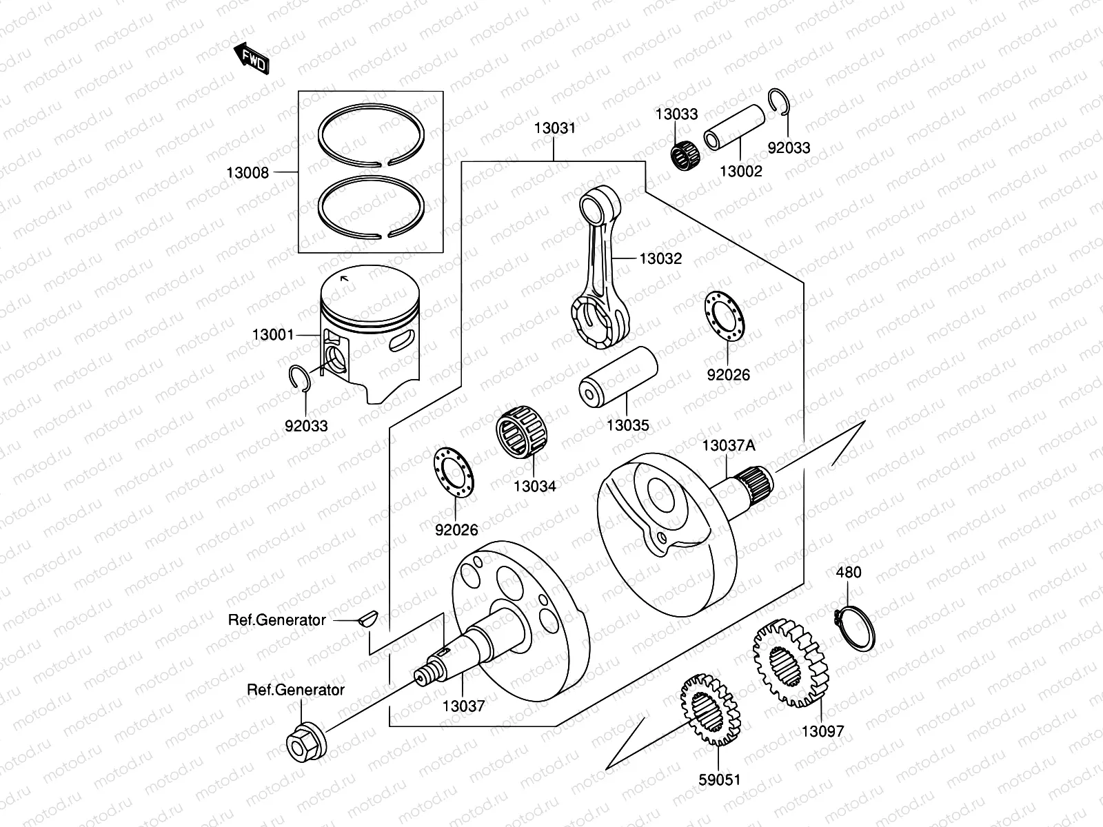 4 - CRANKSHAFT/PISTON