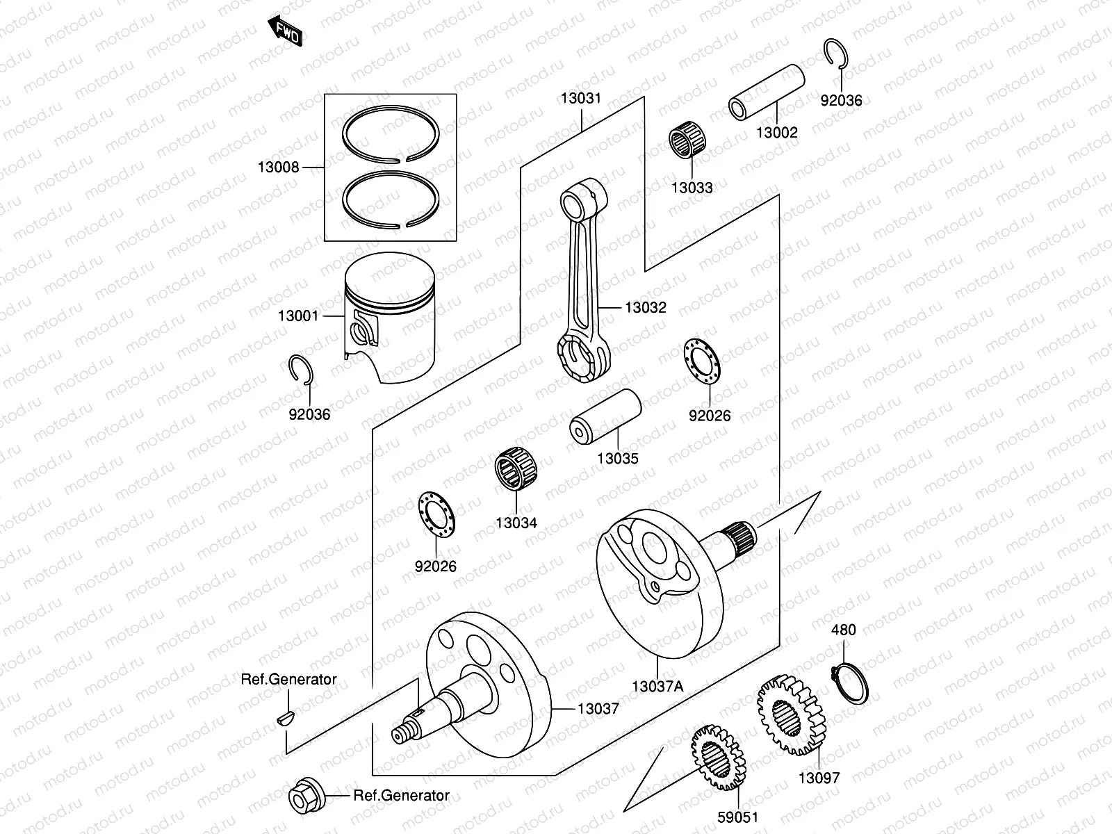 4 - CRANKSHAFT/PISTON
