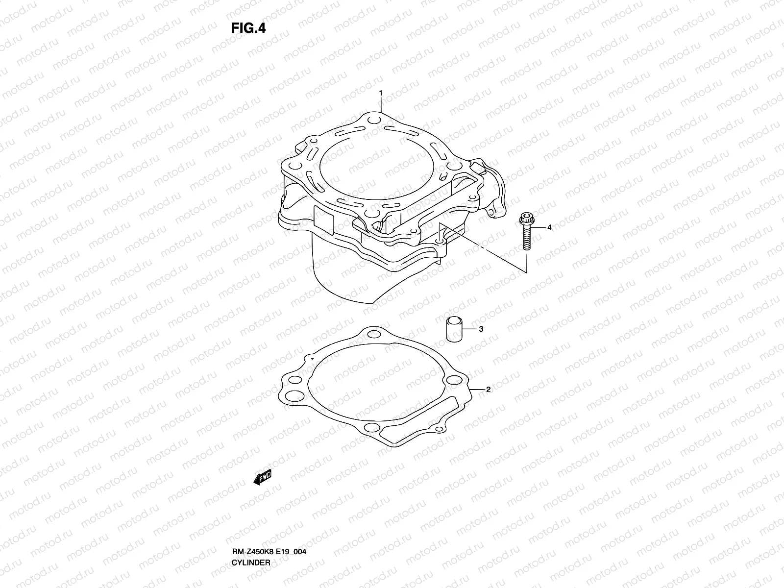 4 - CYLINDER (RM-Z450K8/K9/L0)