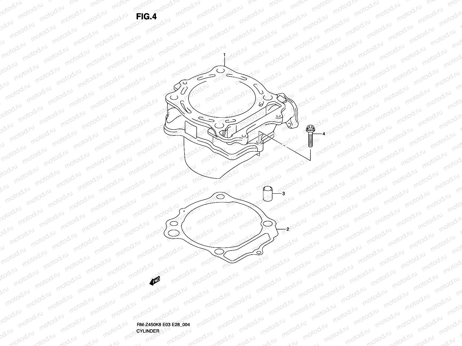 4 - CYLINDER (RM-Z450K8/K9/L0)