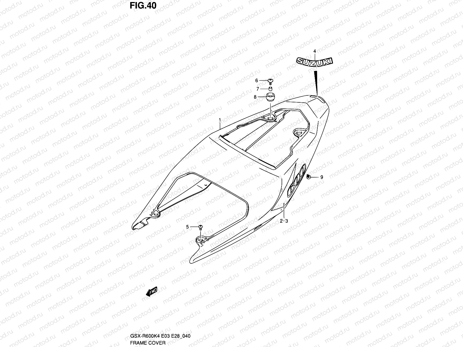 40 - FRAME COVER (MODEL K4)