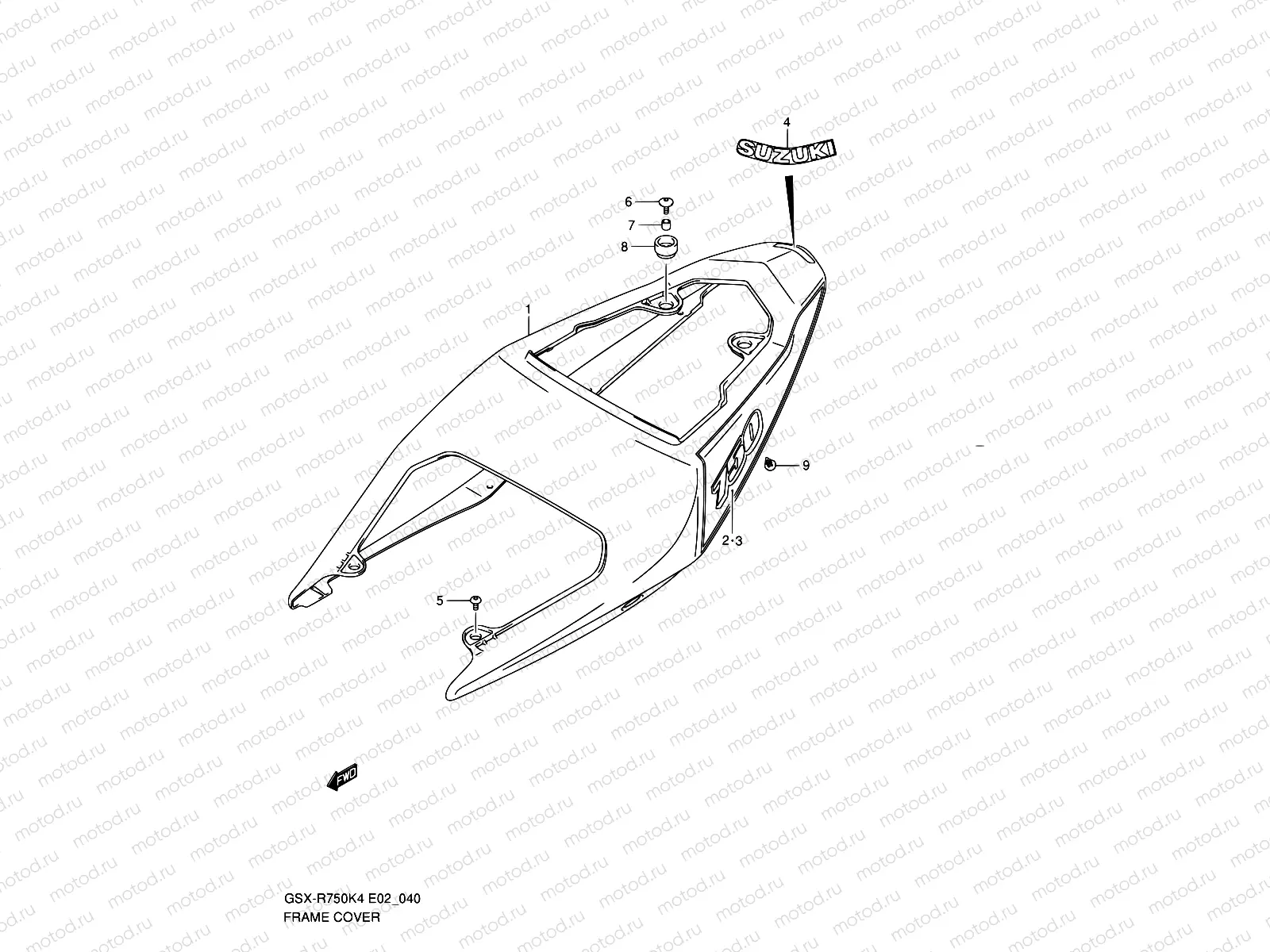 40 - FRAME COVER (MODEL K4)
