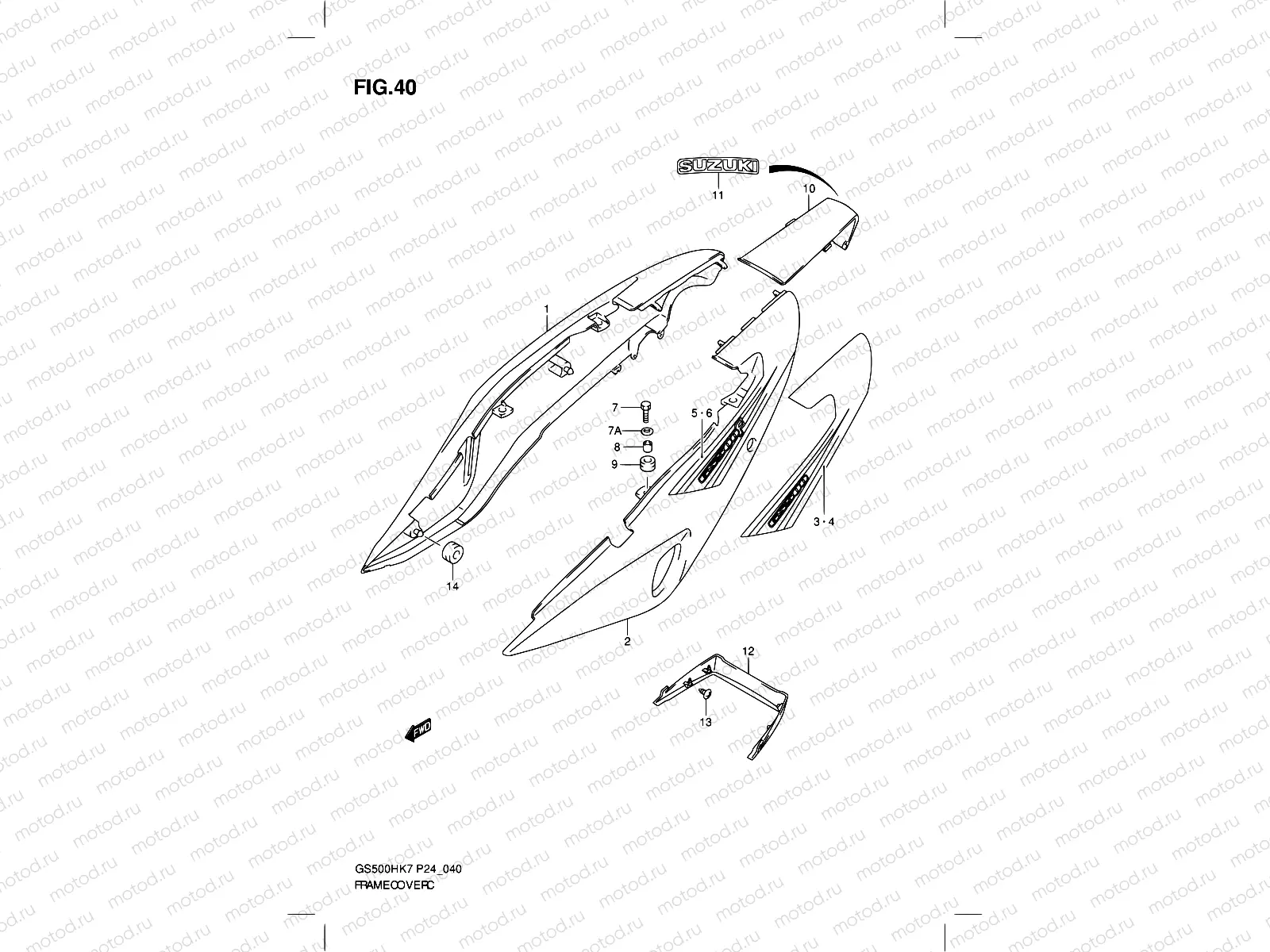 40 - FRAME COVER (MODEL K7)