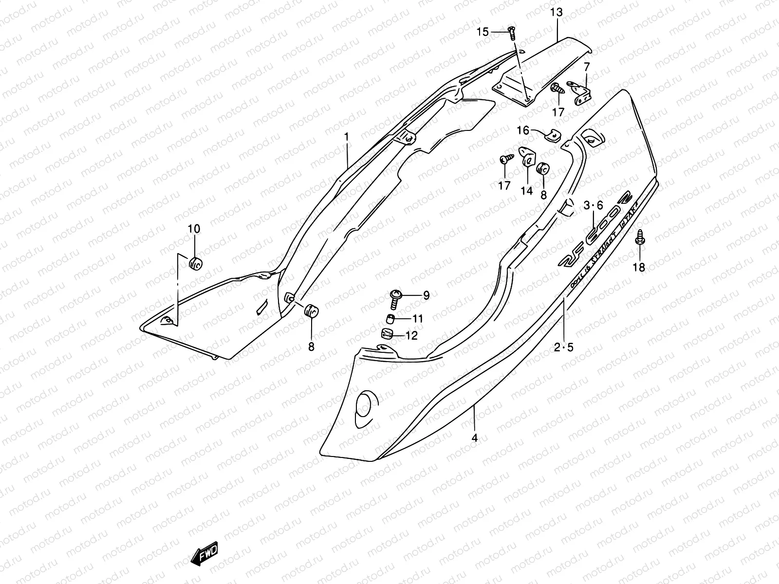 40 - FRAME COVER (MODEL P/R/S/T)