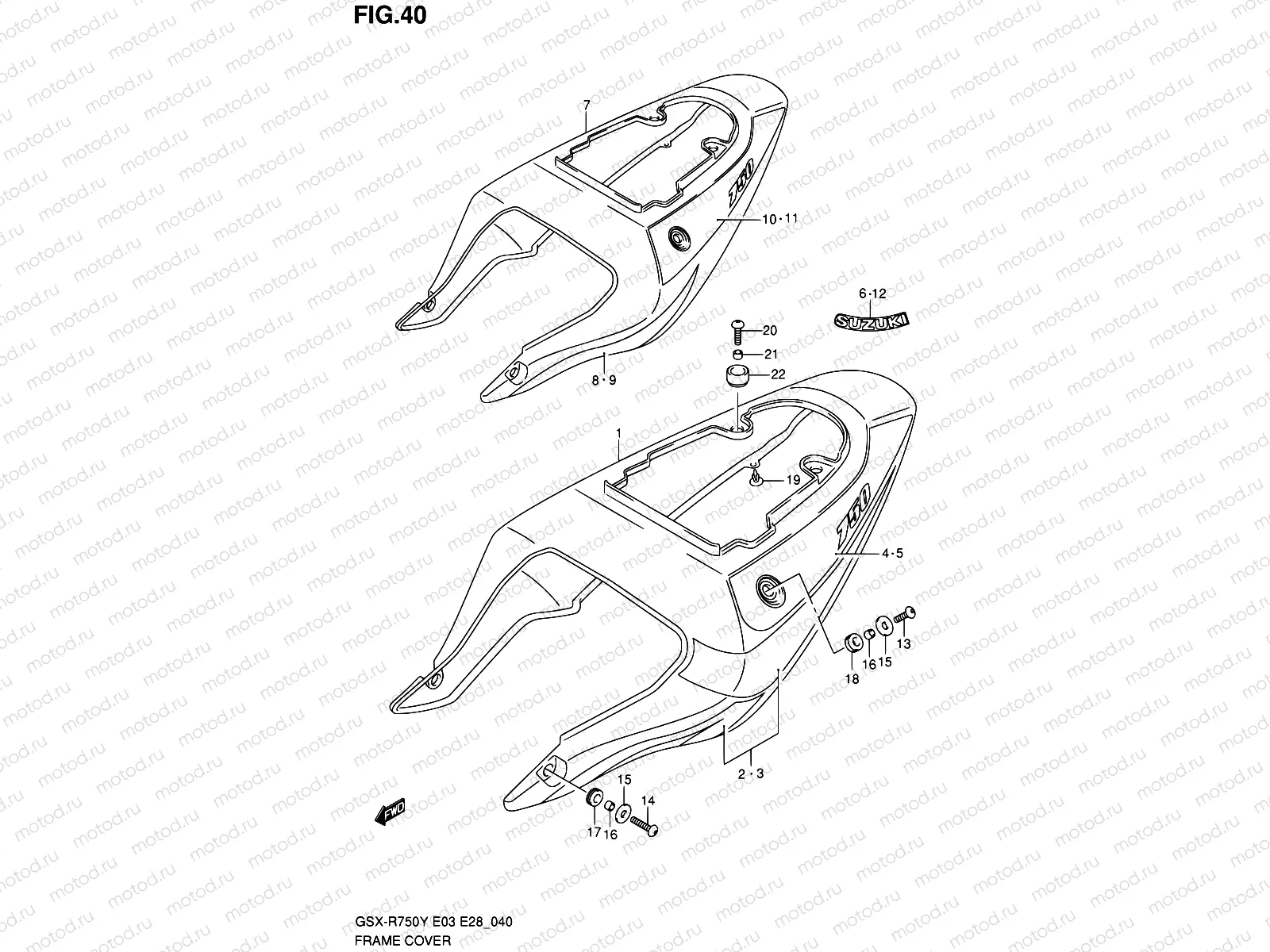 40 - FRAME COVER (MODEL Y)