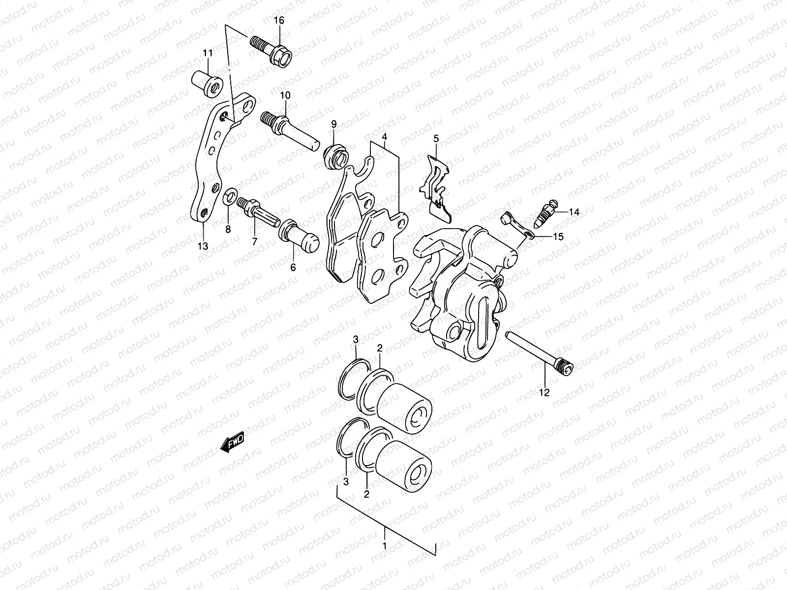 40 - FRONT CALIPER (MODEL L/M)
