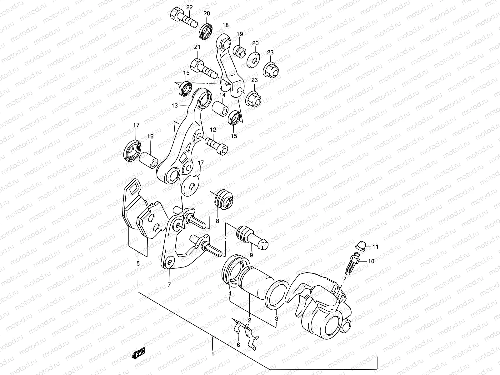 40 - FRONT CALIPER (MODEL M/P)