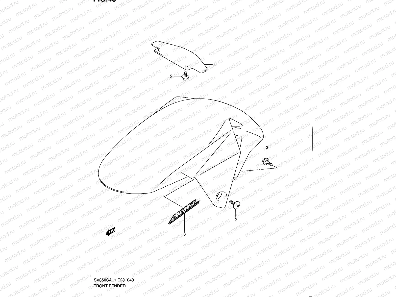 40 - FRONT FENDER