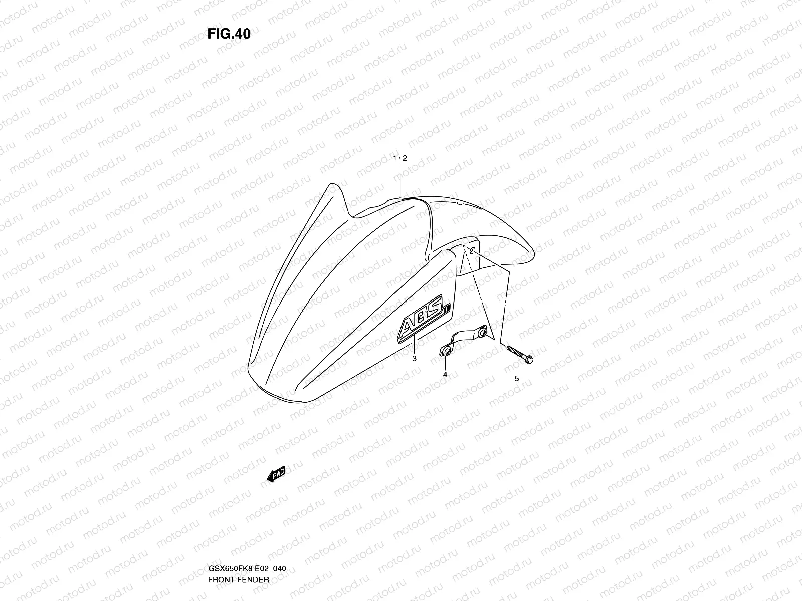 40 - FRONT FENDER