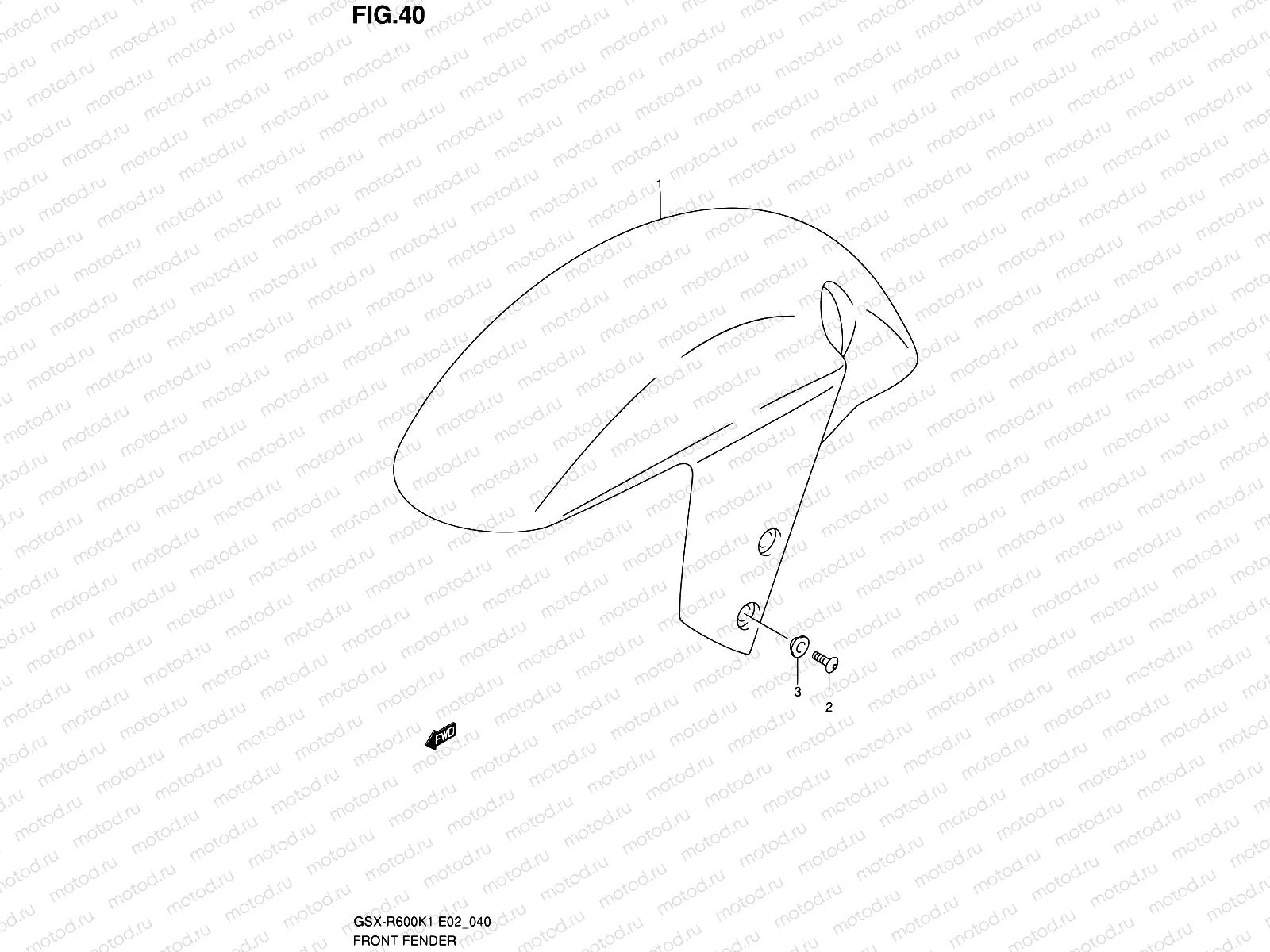 40 - FRONT FENDER