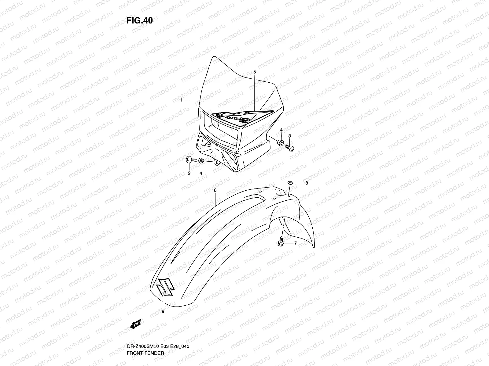 40 - FRONT FENDER