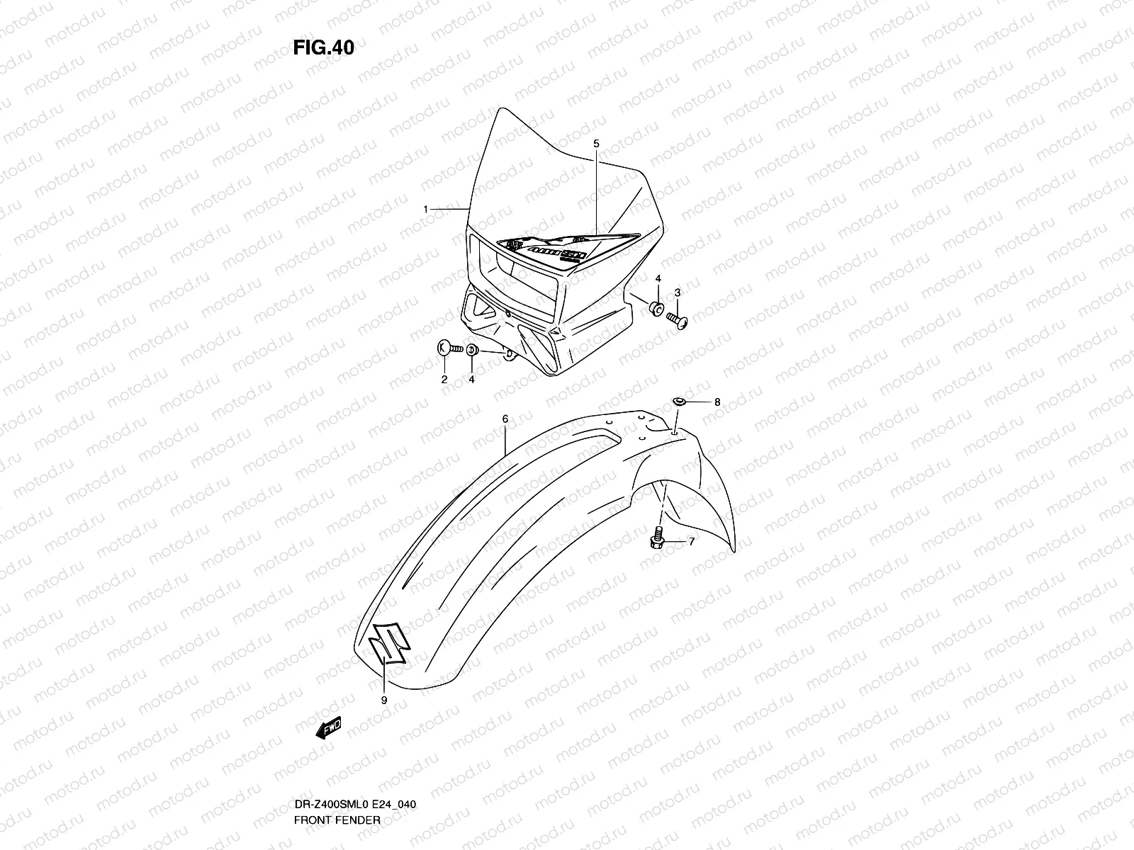 40 - FRONT FENDER