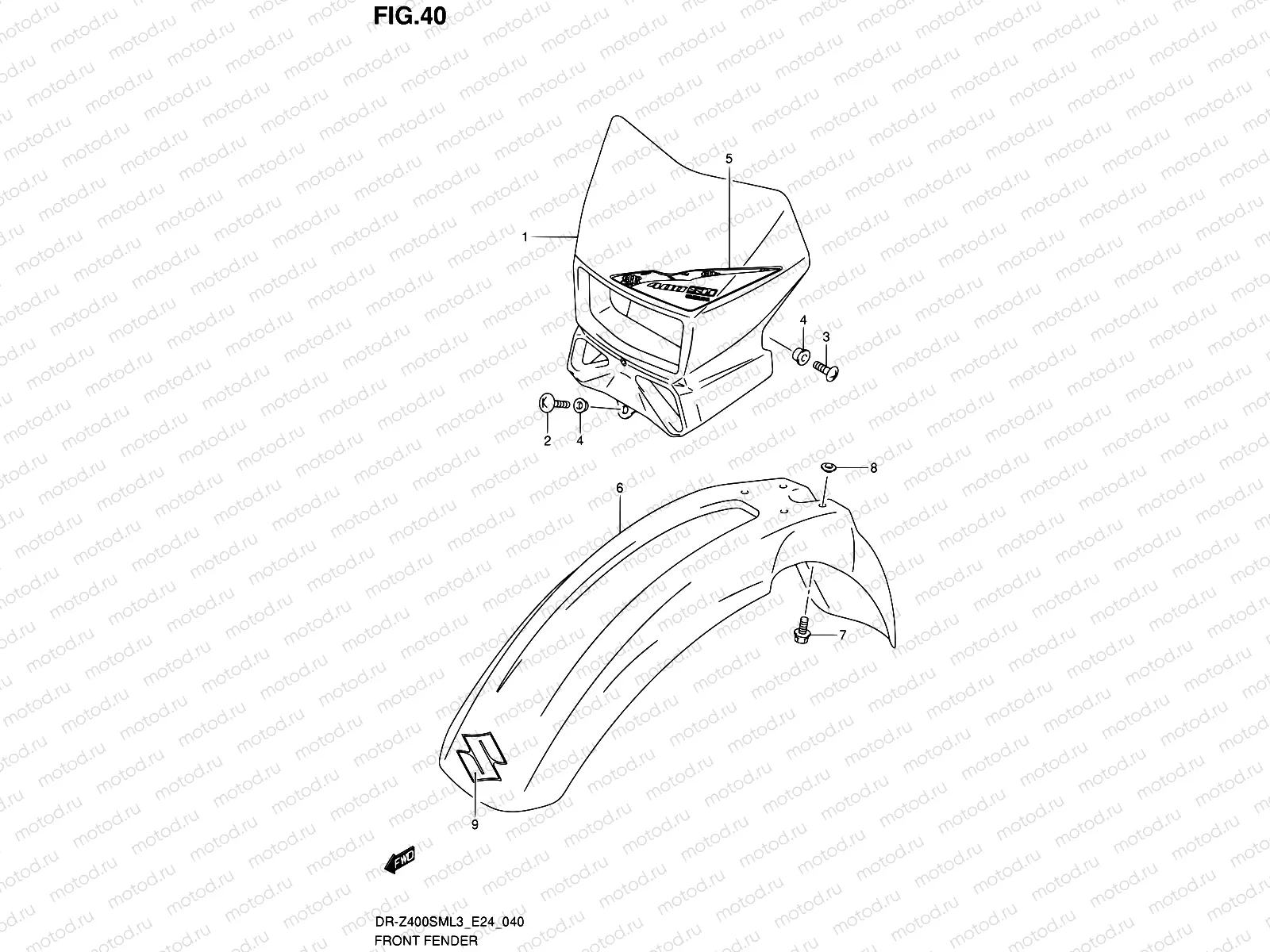 40 - FRONT FENDER