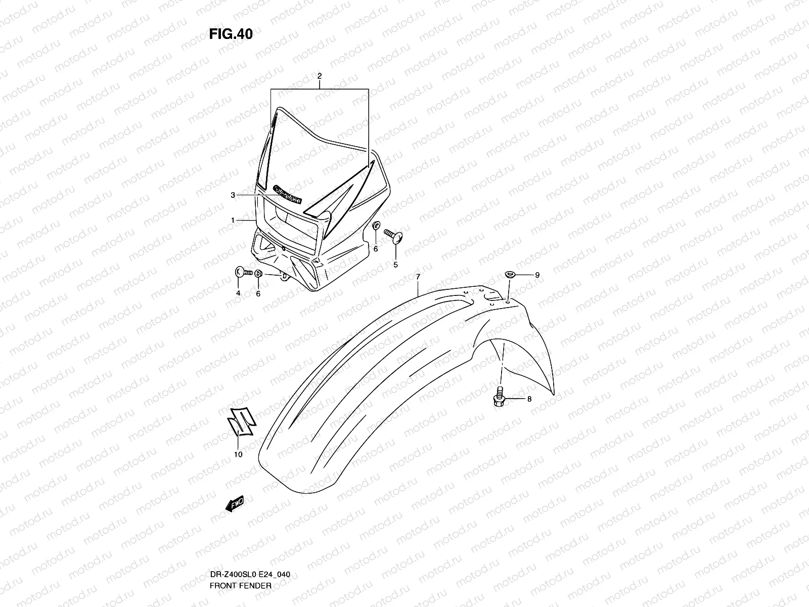 40 - FRONT FENDER