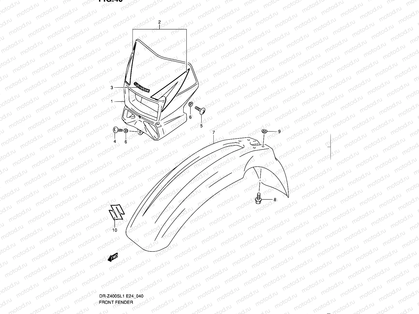 40 - FRONT FENDER