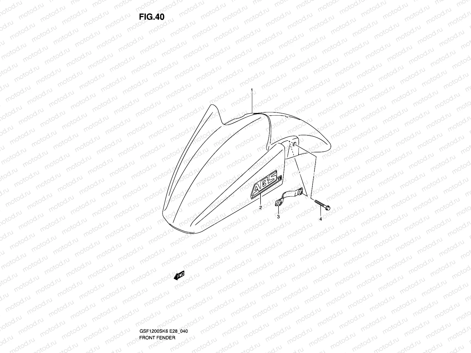 40 - FRONT FENDER