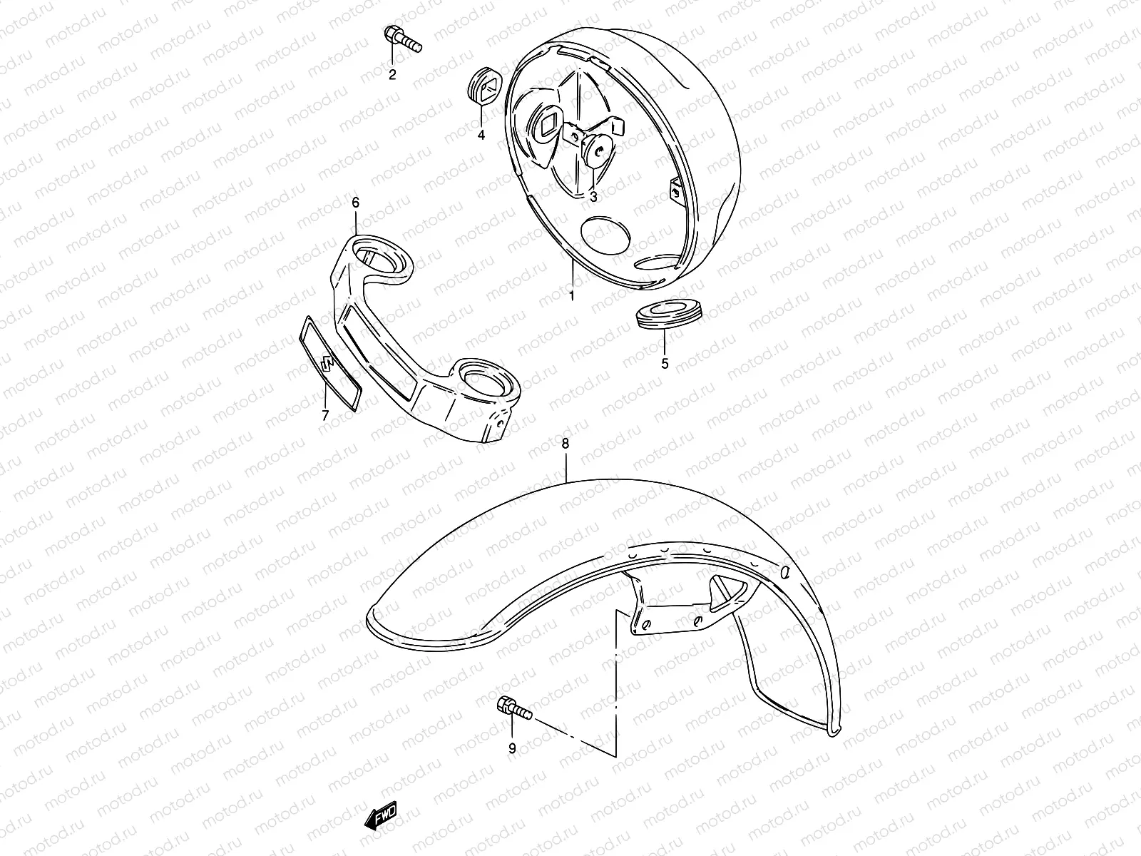 40 - FRONT FENDER - HOUSING