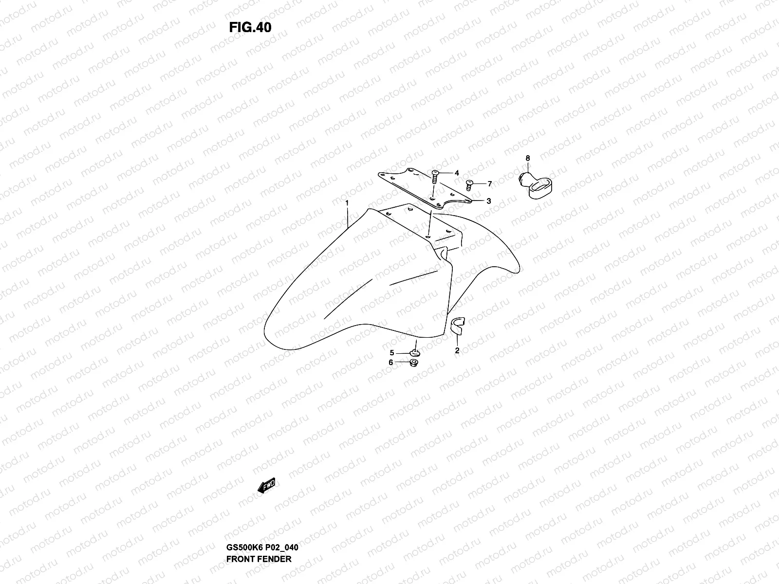 40 - FRONT FENDER (MODEL K3)