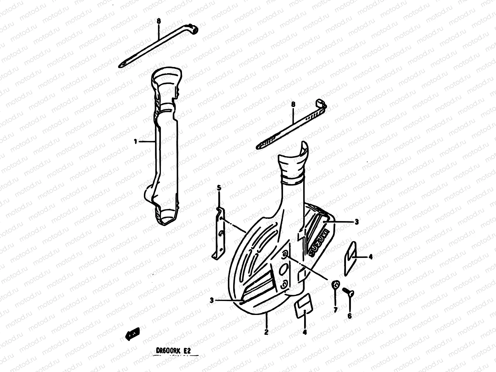40 - FRONT FORK COVER (MODEL H/J/K)