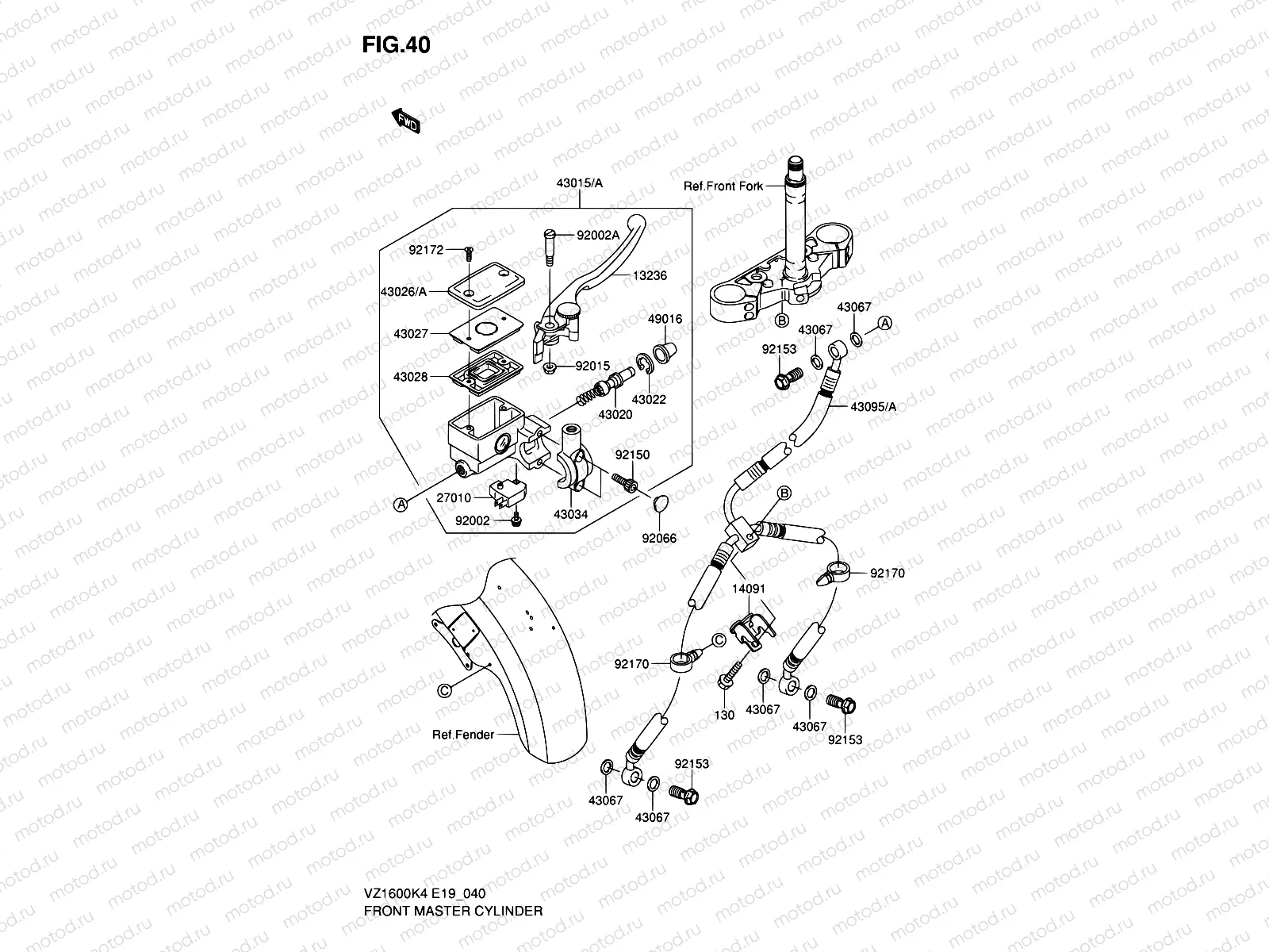 40 - FRONT MASTER CYLINDER