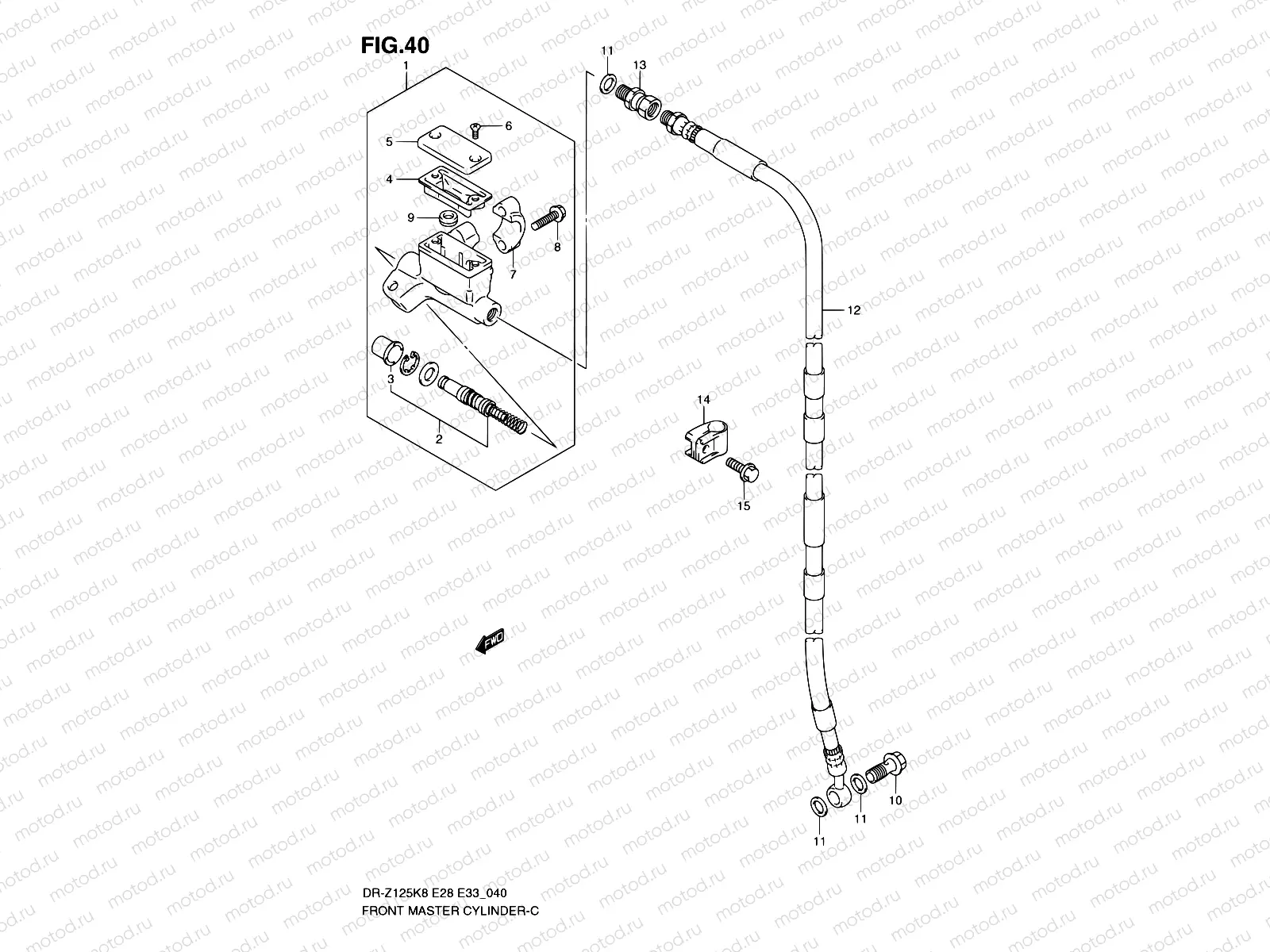 40 - FRONT MASTER CYLINDER (DR-Z125L)