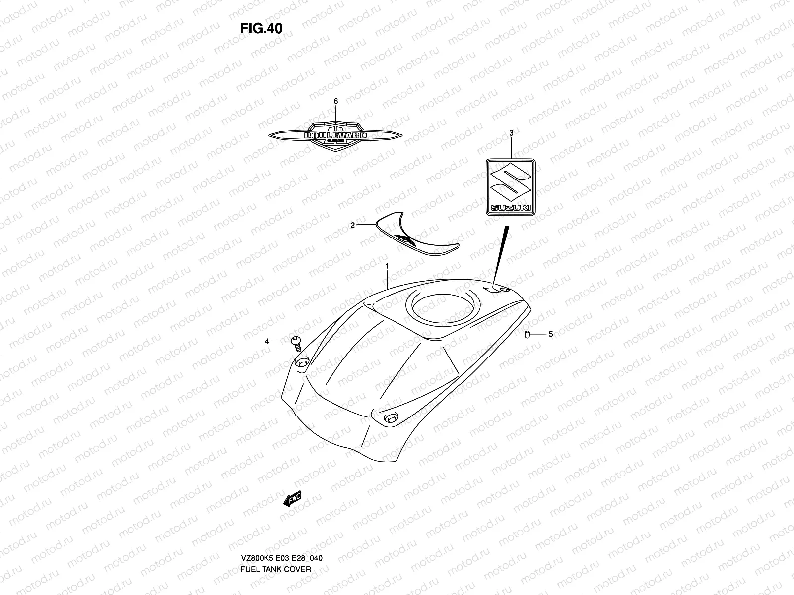 40 - FUEL TANK COVER