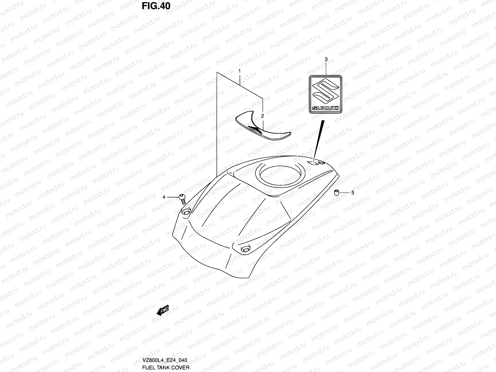 40 - FUEL TANK COVER
