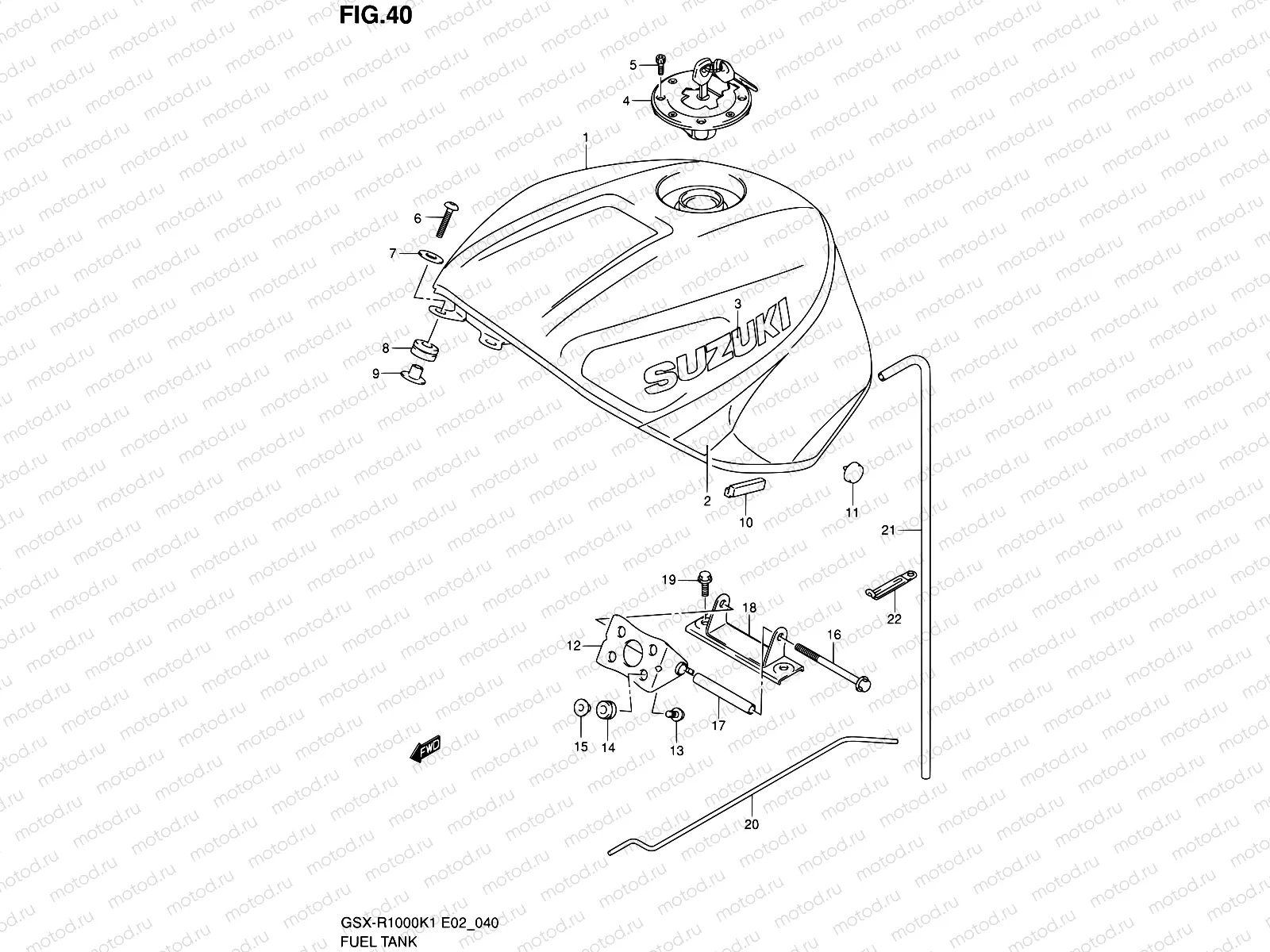 40 - FUEL TANK (GSX-R1000K1)