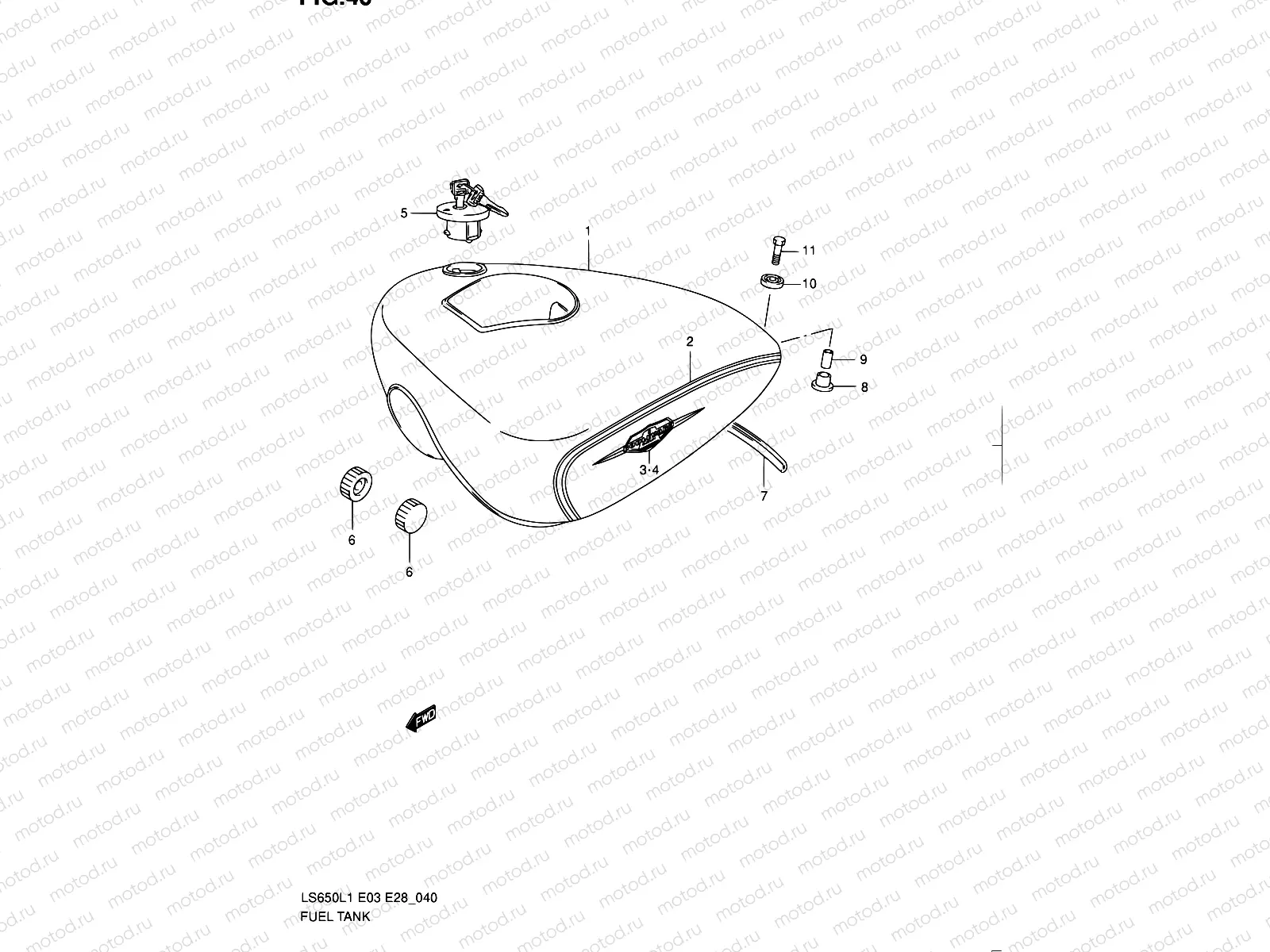 40 - FUEL TANK (LS650L1 E28)