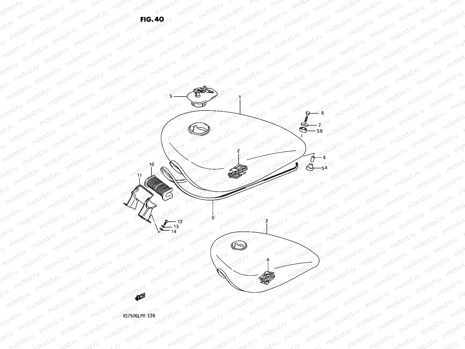 40 - FUEL TANK (MODEL F/G/H/J/K)