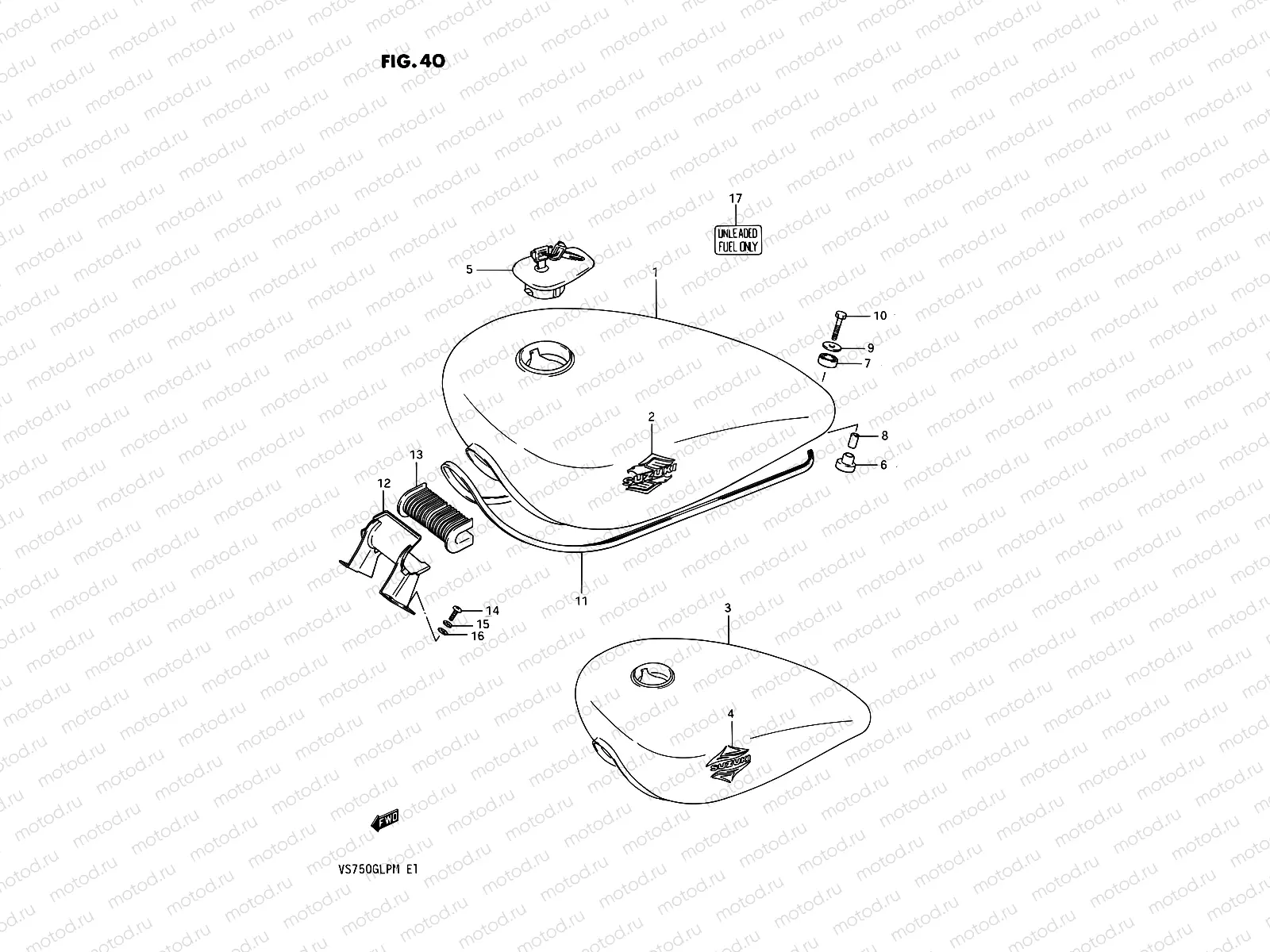 40 - FUEL TANK (MODEL F/G/H/J/K)