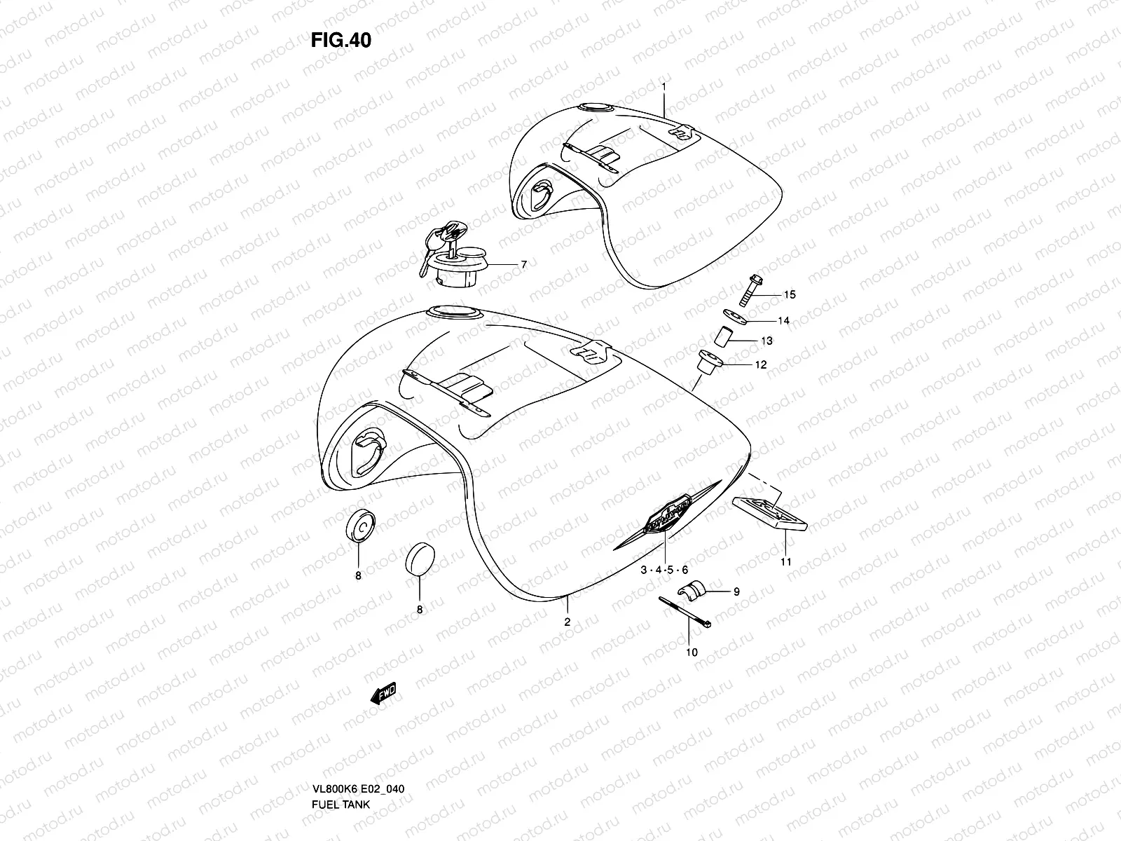 40 - FUEL TANK (MODEL K6)