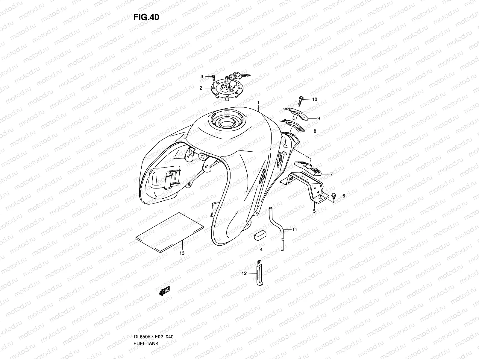 40 - FUEL TANK (MODEL K7)