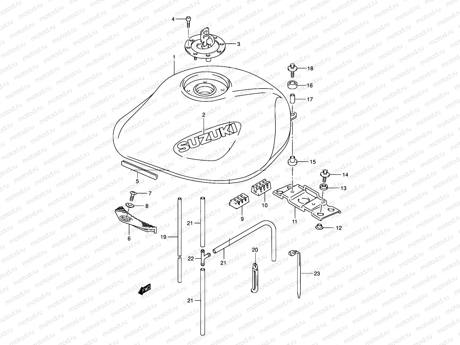 40 - FUEL TANK (MODEL Y/K1)