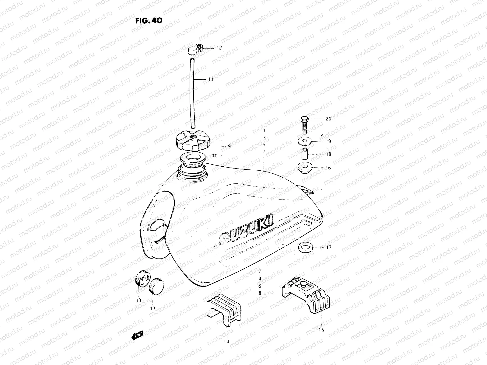 40 - FUEL TANK (MODEL Z E02, E04, E18, E21, E22, E25)