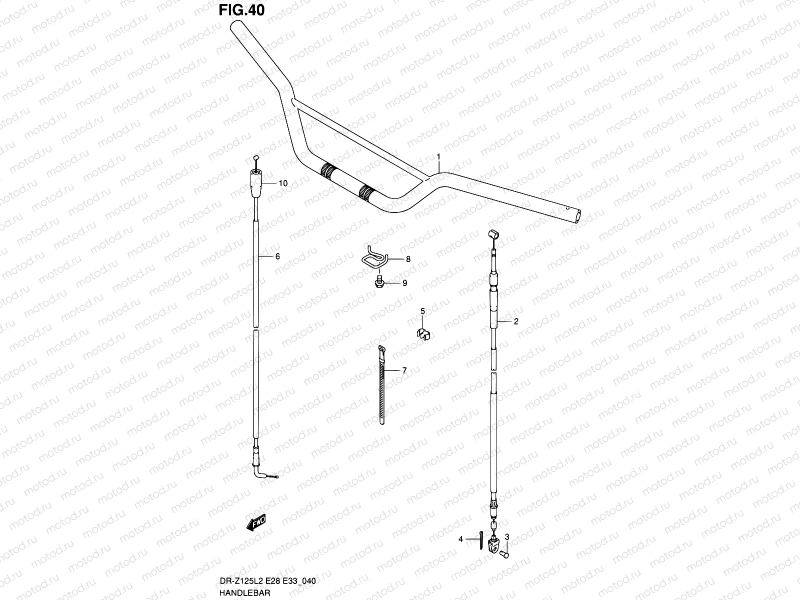 40 - HANDLEBAR (DR-Z125LL2 E33)