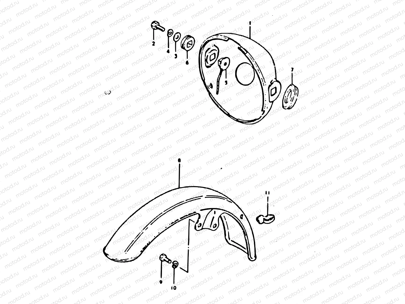 40 - HEADLAMP HOUSING - FRONT FENDER