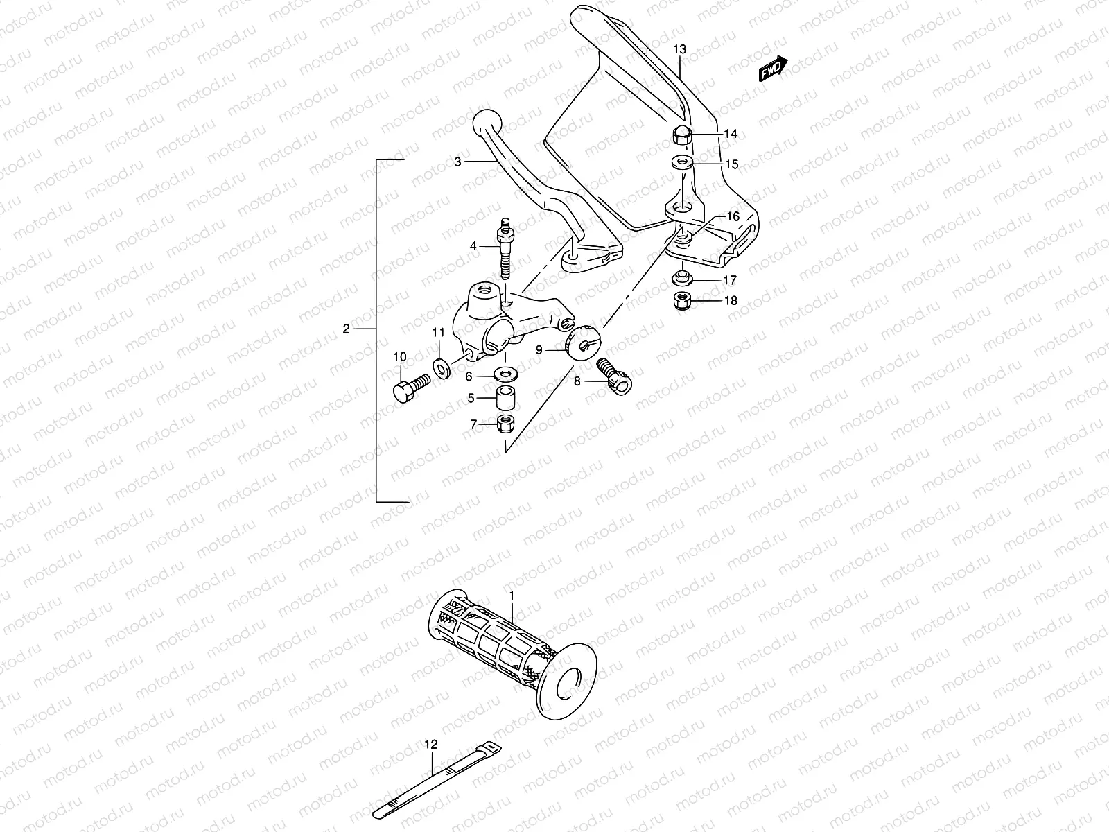 40 - LEFT HANDLE LEVER